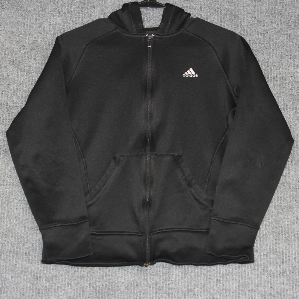 Adidas ClimaWarm Full Zip Hoodie Kids Size S‎ Black Activewear Jacket